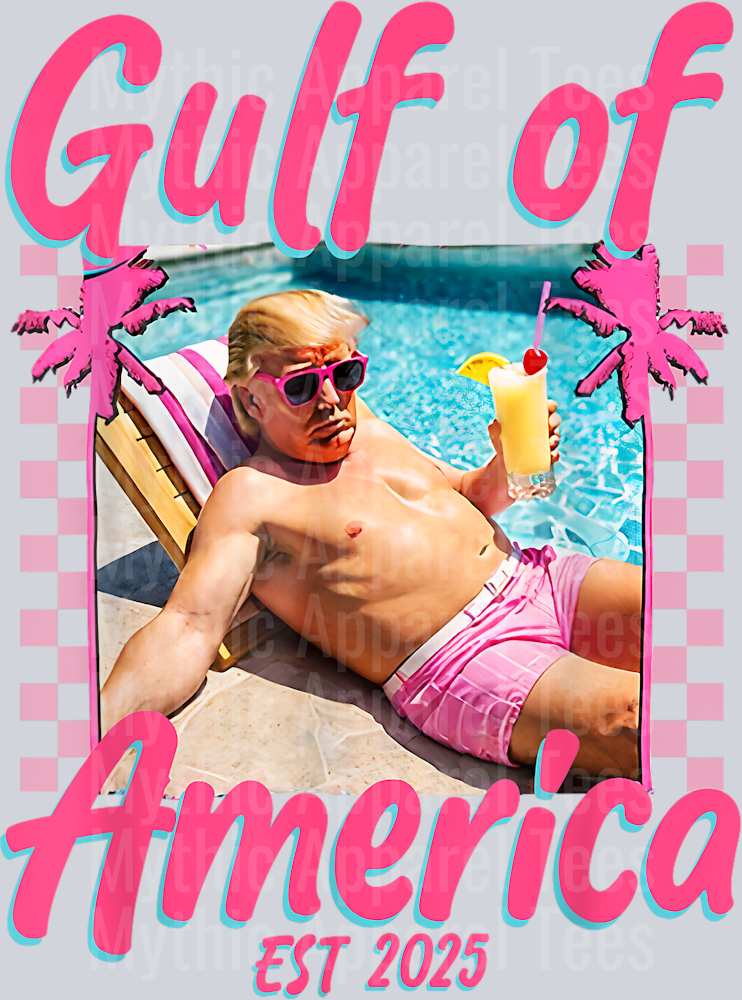 Funny Trump Shirt Gulf Of Us America Est 2025 Trump tanning DTF Gulf Of America Transfers