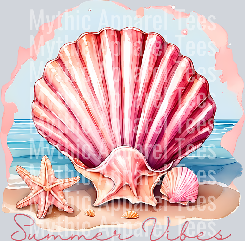 Seashell Coquette Bow Summer Transfer