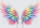 Angel Wings Rainbow Glitter Sparkle Holographic Fairy