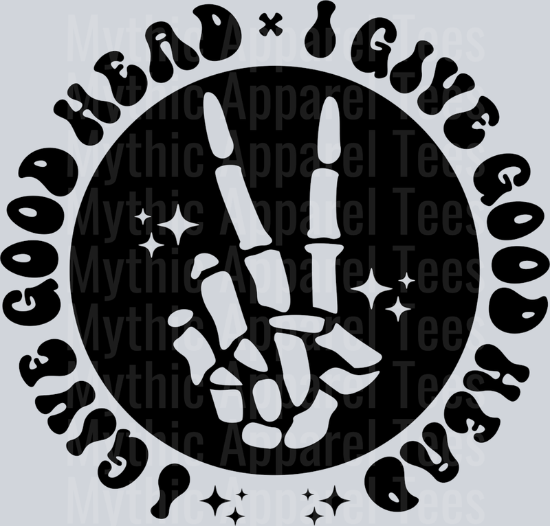 I Give Good Head Pocket Pocket Funny Wavy Retro Words Black