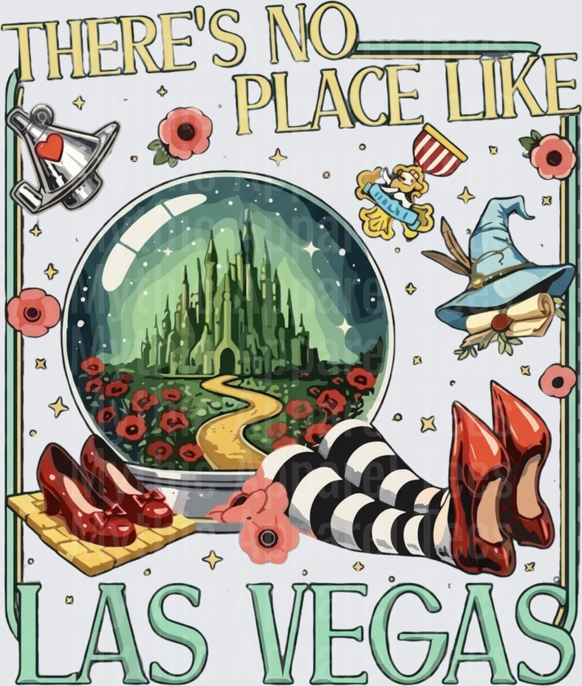 OZ There's No Place Like Las Vegas Wizard of Oz Inspired Emerald City Snow Globe Ruby Slippers Yellow Brick Road Witch Hat Poppy Fields Design