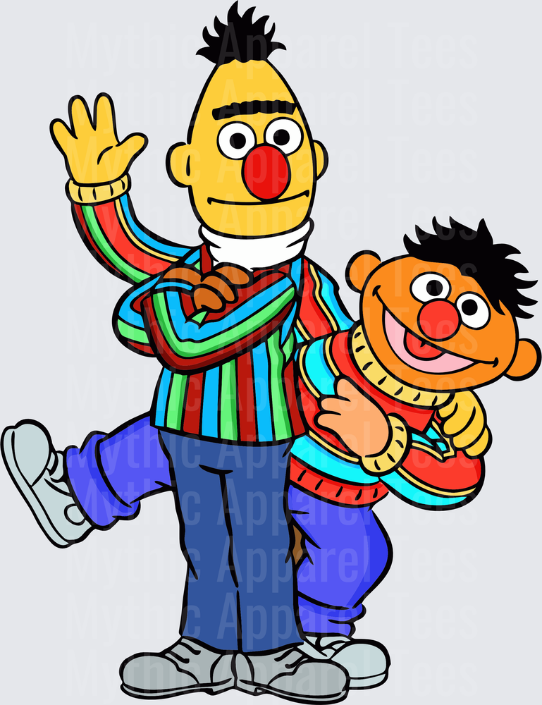 Sesame Street Bert and Ernie Best Friends Waving Hug