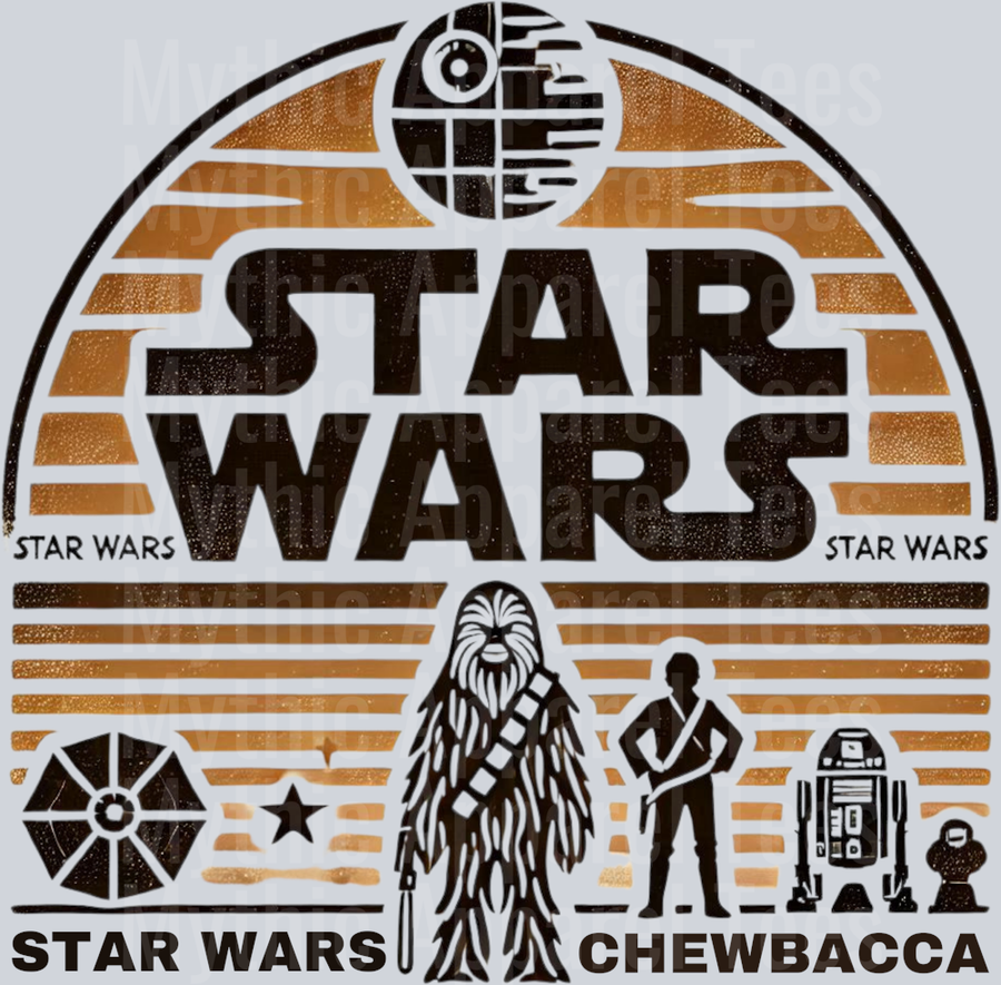 Chewbacca Star Wars Character DTF Star Wars Transfers