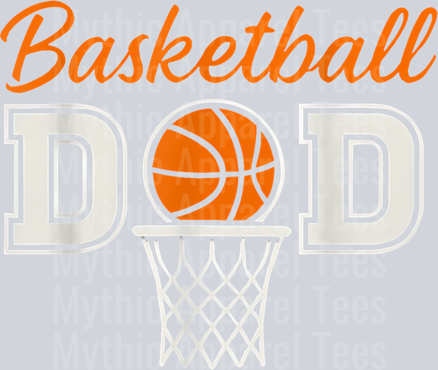 18 Basketball Dad Graphic With Hoop And Ball Father_S Day T-Shirt