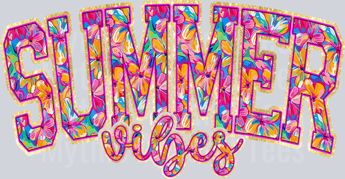 Summer Vibes Varsity DTF Summer Transfers