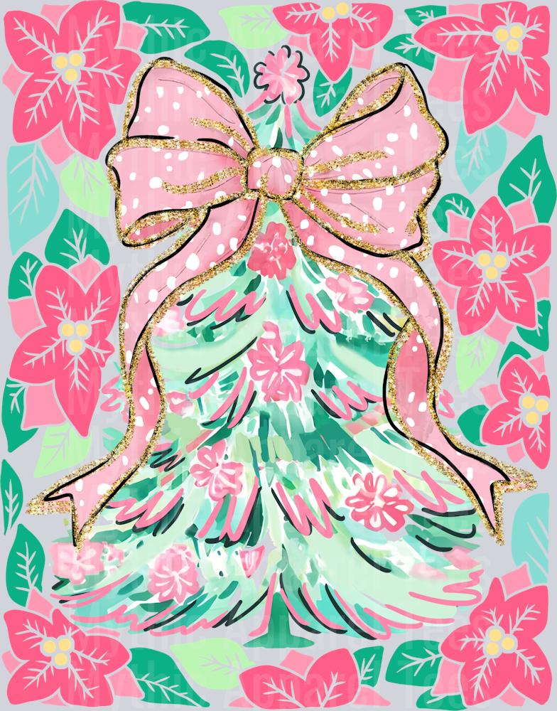 preppy christmas tree coquette