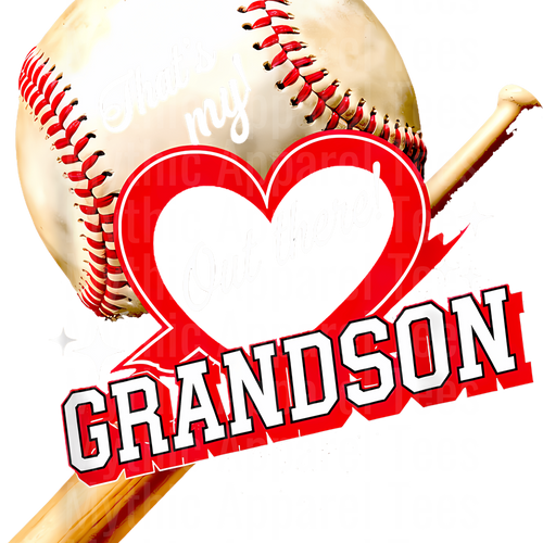 Grandma Grandpa Grandparents Baseball DTF Transfer