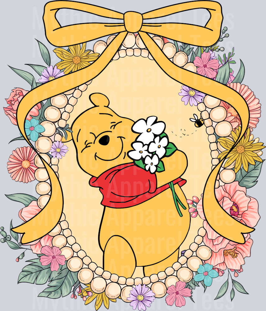 Pooh Winnie The Pooh Mirror Bracelet frame DTF Disney Transfers