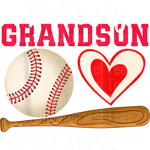 Grandma Grandpa Grandparents Baseball DTF Transfer