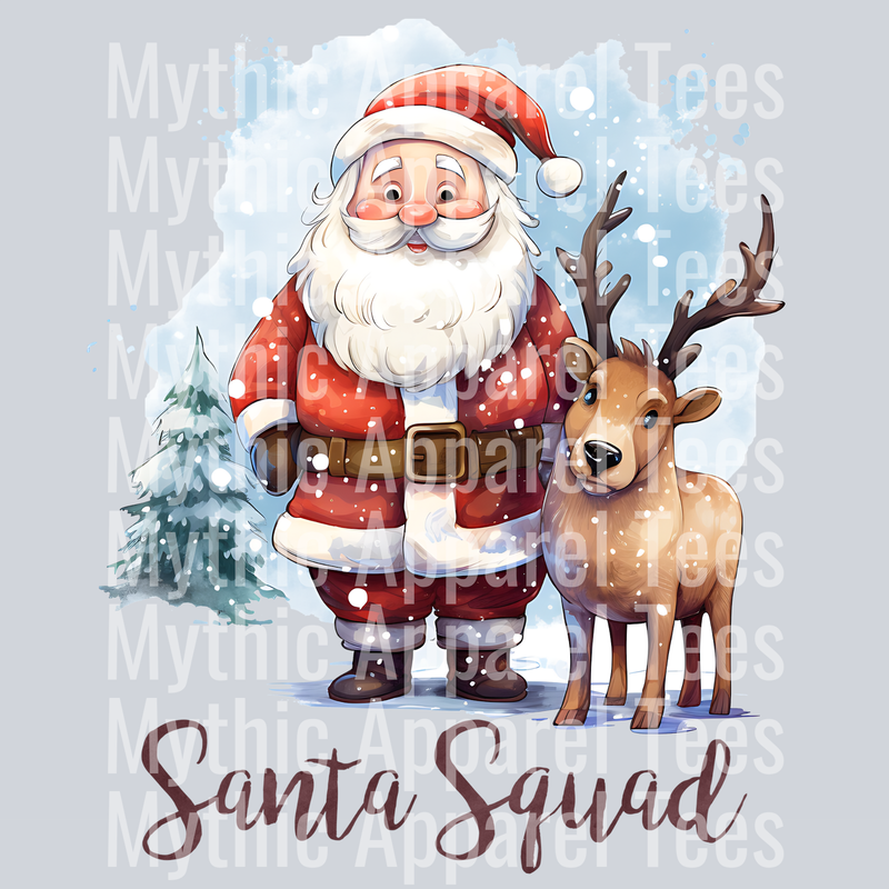 Santa Squad – DTF Heat Transfer – Holiday Christmas Design