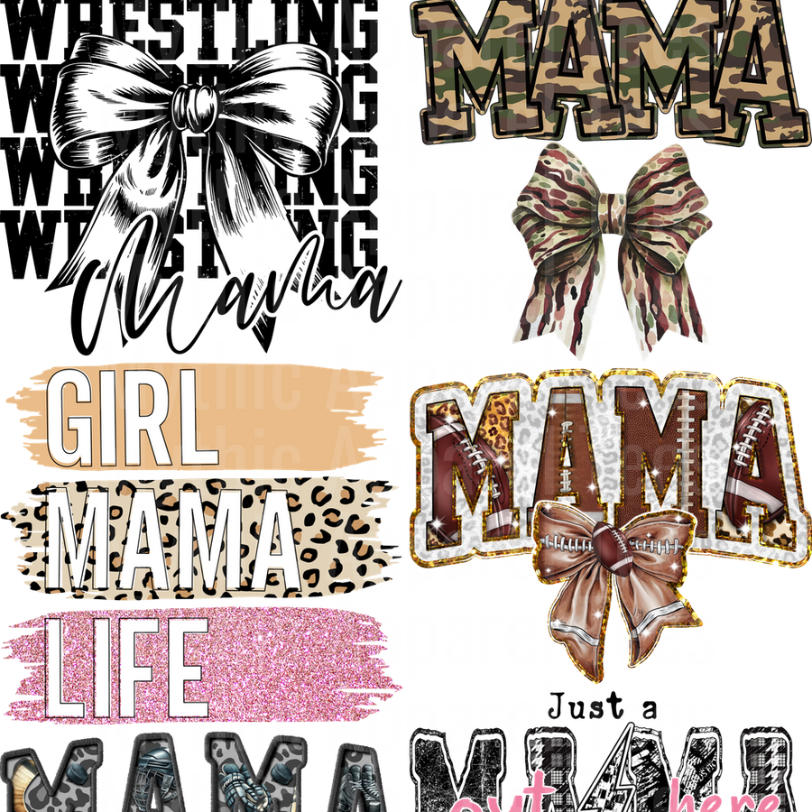 MAMA BUNDLE VARIETY 9 GANG SHEET 10 FULL SIZE IMAGES