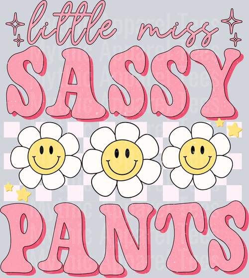 little miss sassy pants DTF Infant - Youth Girl Transfers