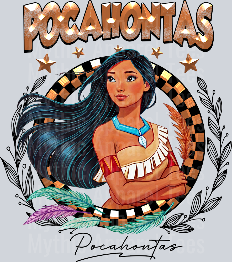 Pocahontas Disney Classic Portrait with Signature Disney Princess