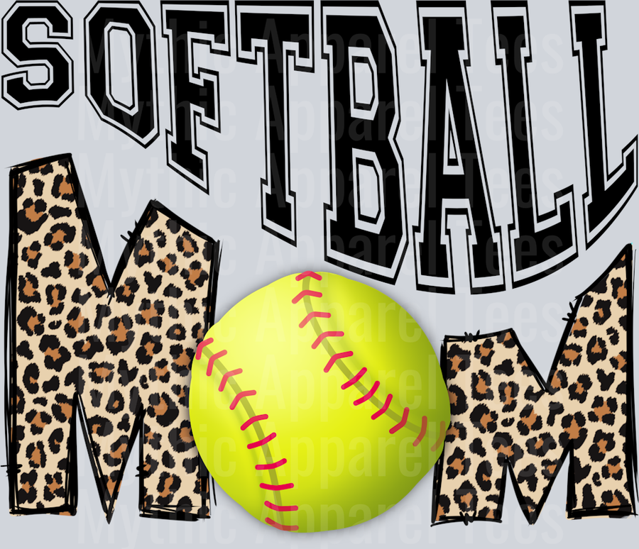 Softball Mom 2 DTF Softball Transfers