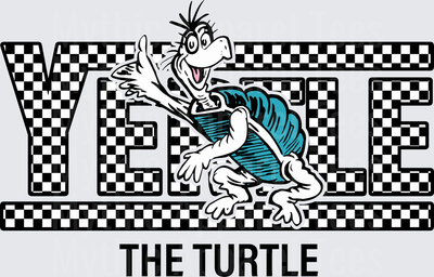 DR Seuss Yertle The Turtle Checkered Bold Cartoon Design