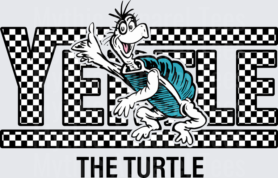 DR Seuss Yertle The Turtle Checkered Bold Cartoon Design