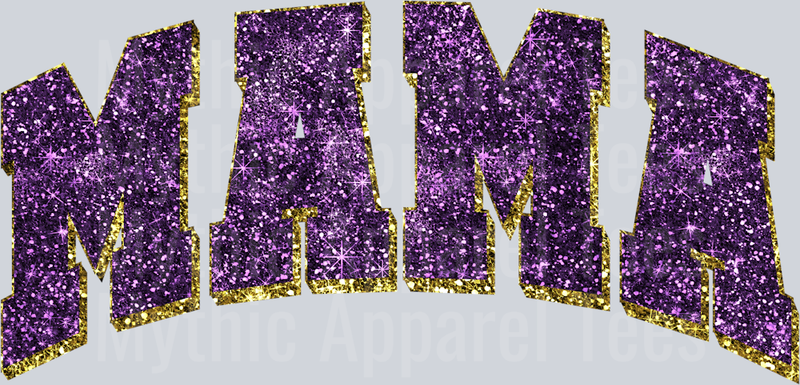 mama 09 glitter purple DTF MOM Transfers