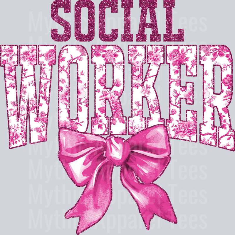 Light Pink Toile Social Worker