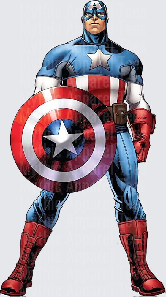 Marvel Super Heroes Captain America Full Body Comic Art Shield