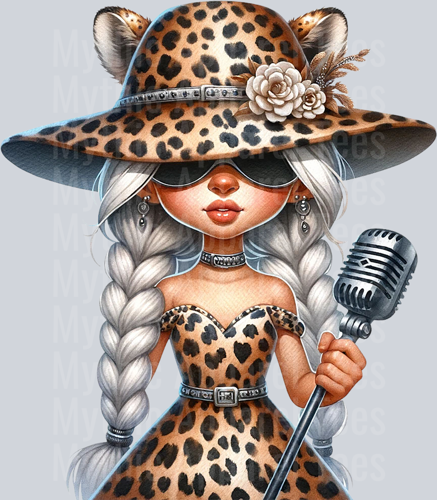 12 Gnome Girl Leopard Print Adorable DTF Gnome Transfers