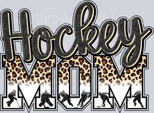 Hockey Mom Leopard Print DTF Hockey Transfers