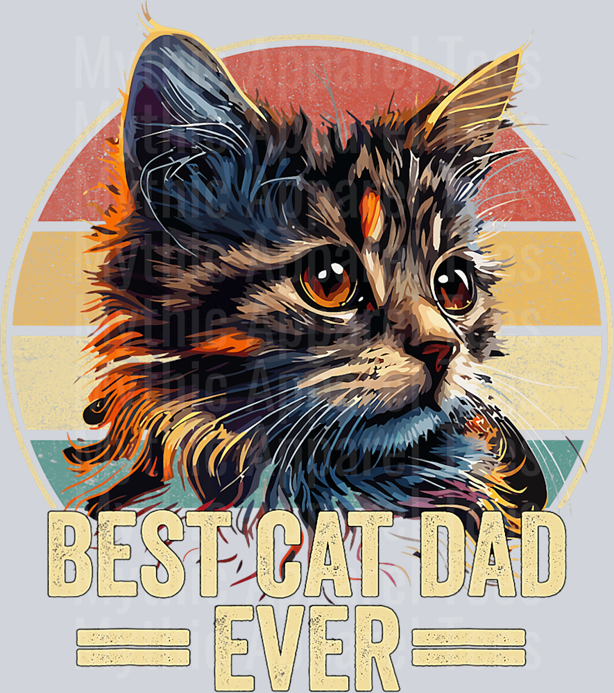 Best Cat Dad Ever DTF Dad Transfers