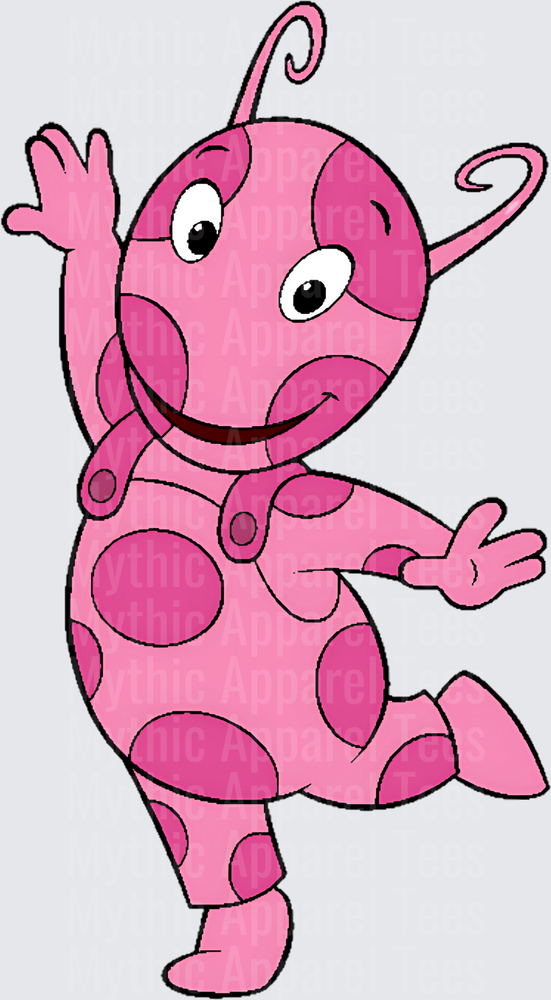 Uniqua from The Backyardigans Dancing Happy Pose Pink Polka Dot Character