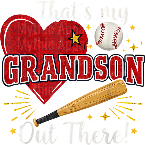 Grandma Grandpa Grandparents Baseball DTF Transfer