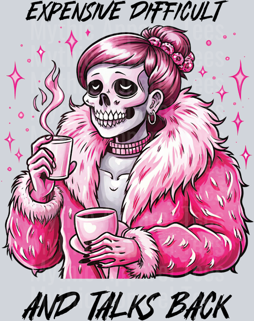 Expensive Difficult and Talks Back DTF Skull Transfers