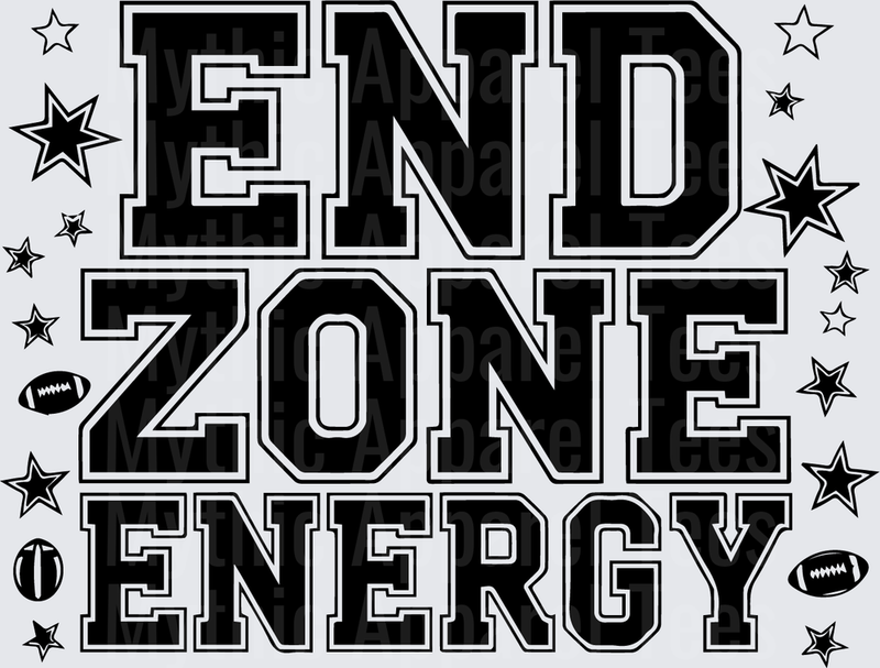 American Football End Zone Energy Bold Varsity Stars Design