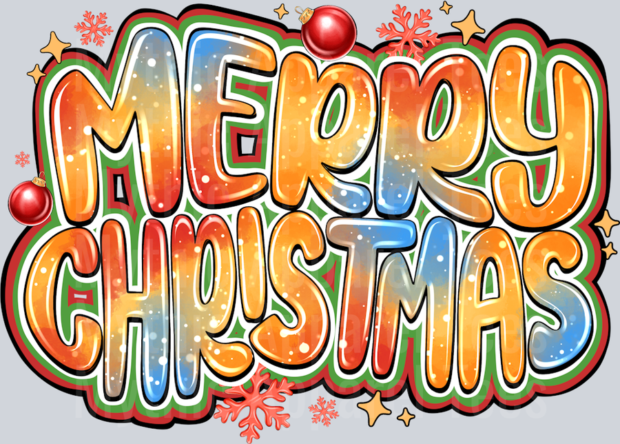Merry Christmas Airbrush Pastels
