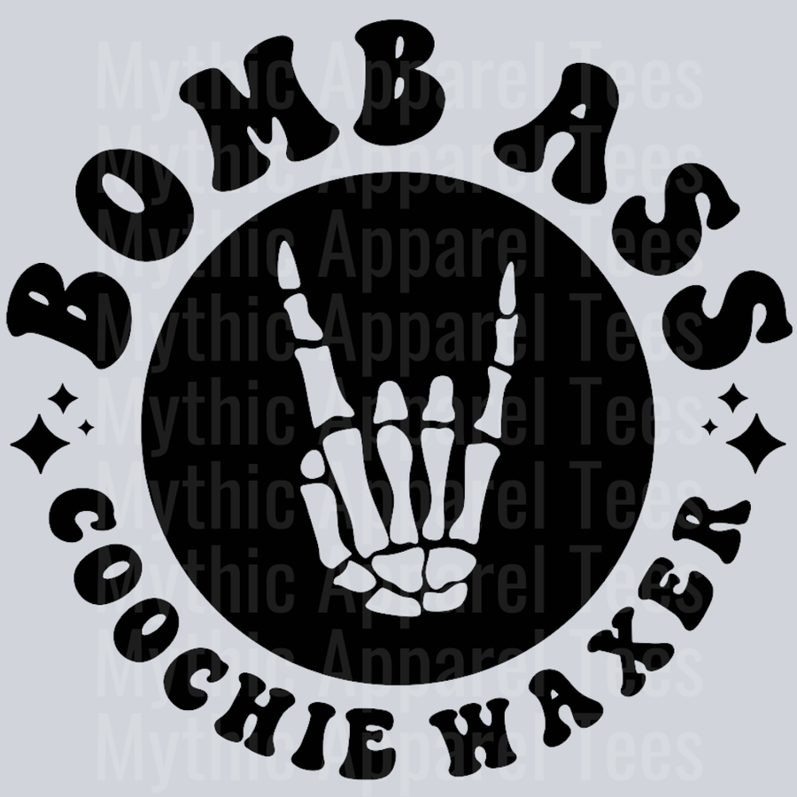 Somebodys Bomb Ass Coochie Waxer Pocket Design Wavey Retro Style Funny Shirt Design