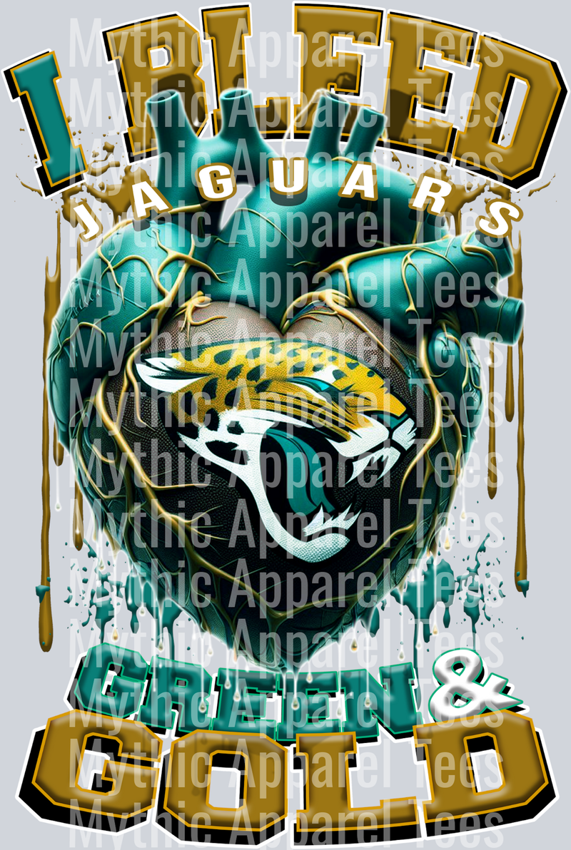 Jaguars I bleed Green and Gold