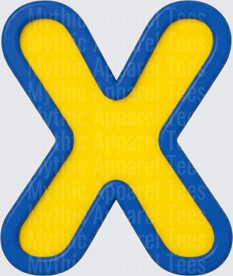 Toy Story Alphabet Letter X Yellow Blue Magnetic Style