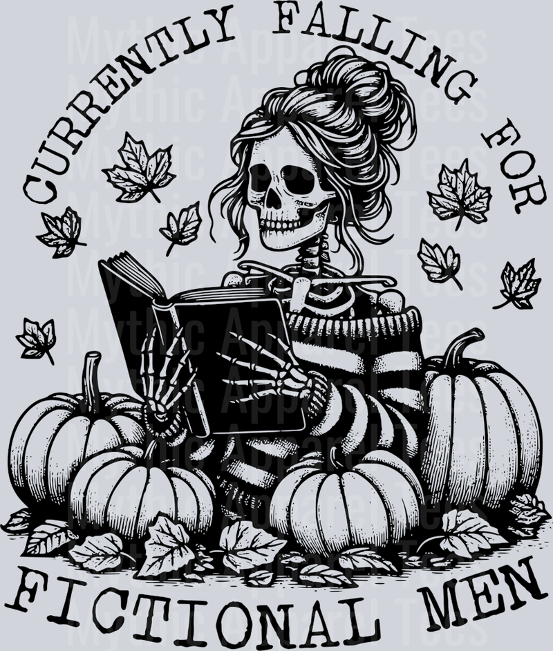 CURRENTLY FALLING FOR FICTIONAL MEN FALL BLACK DESIGN