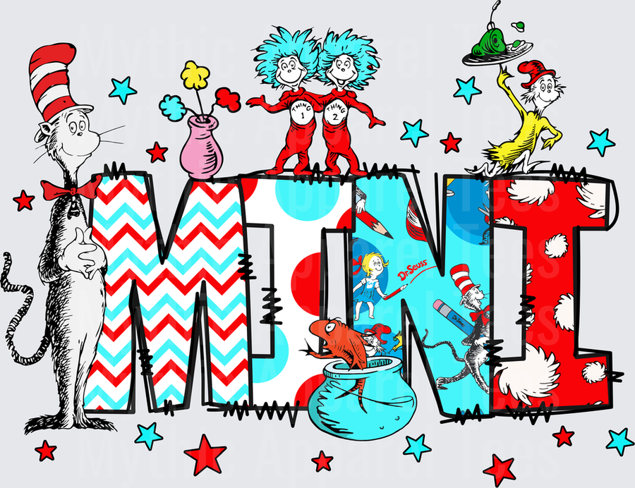 DR Seuss Mini Cat In The Hat Thing 1 Thing 2 Characters