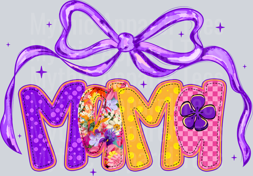 MaMa Purple Ribbon DTF MaMa Transfers