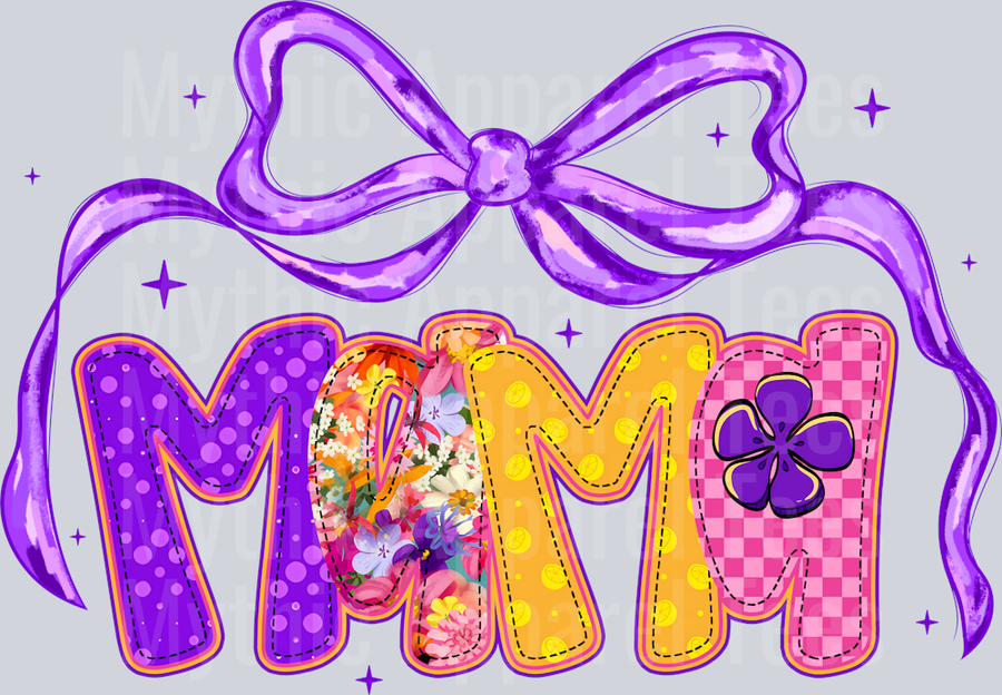 MaMa Purple Ribbon DTF MaMa Transfers