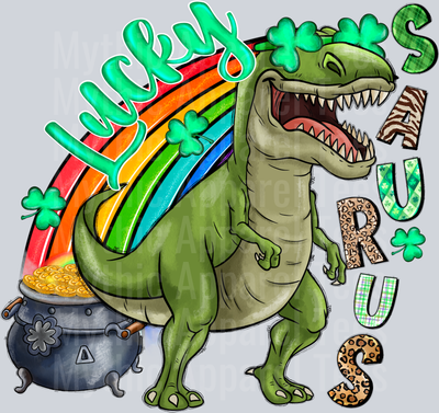 Lucky Saurus St Patrick's Day Dinosaur