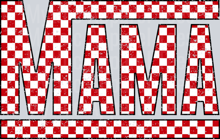 Checkered Mama Vans Style Logo Valentines Day Design