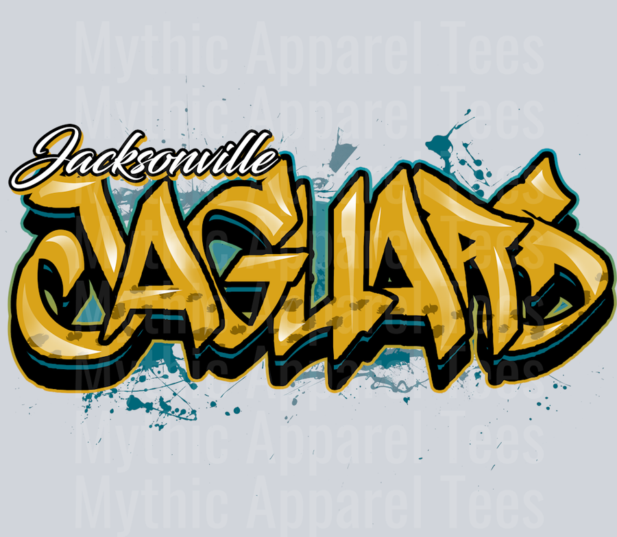 Jaguars Tri Color Airbrush DTF NFL Transfers