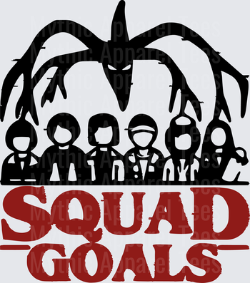 Stranger Things Squad Goals Demogorgon Group Silhouette