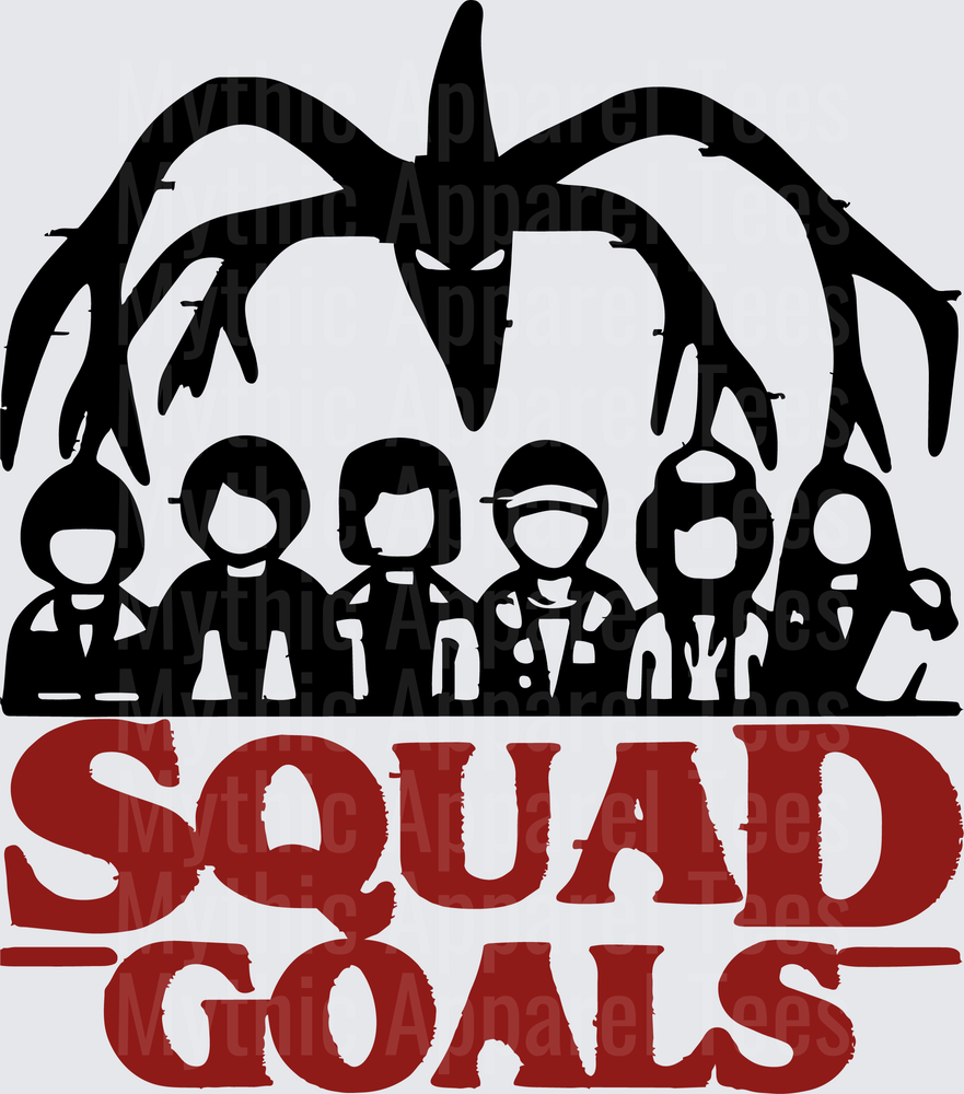 Stranger Things Squad Goals Demogorgon Group Silhouette