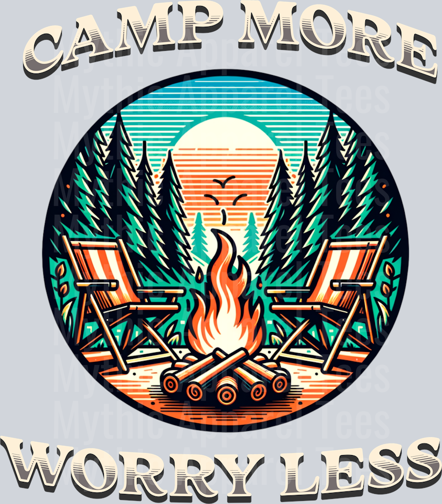 Camp more worry less 37 DTF Camping Transfers