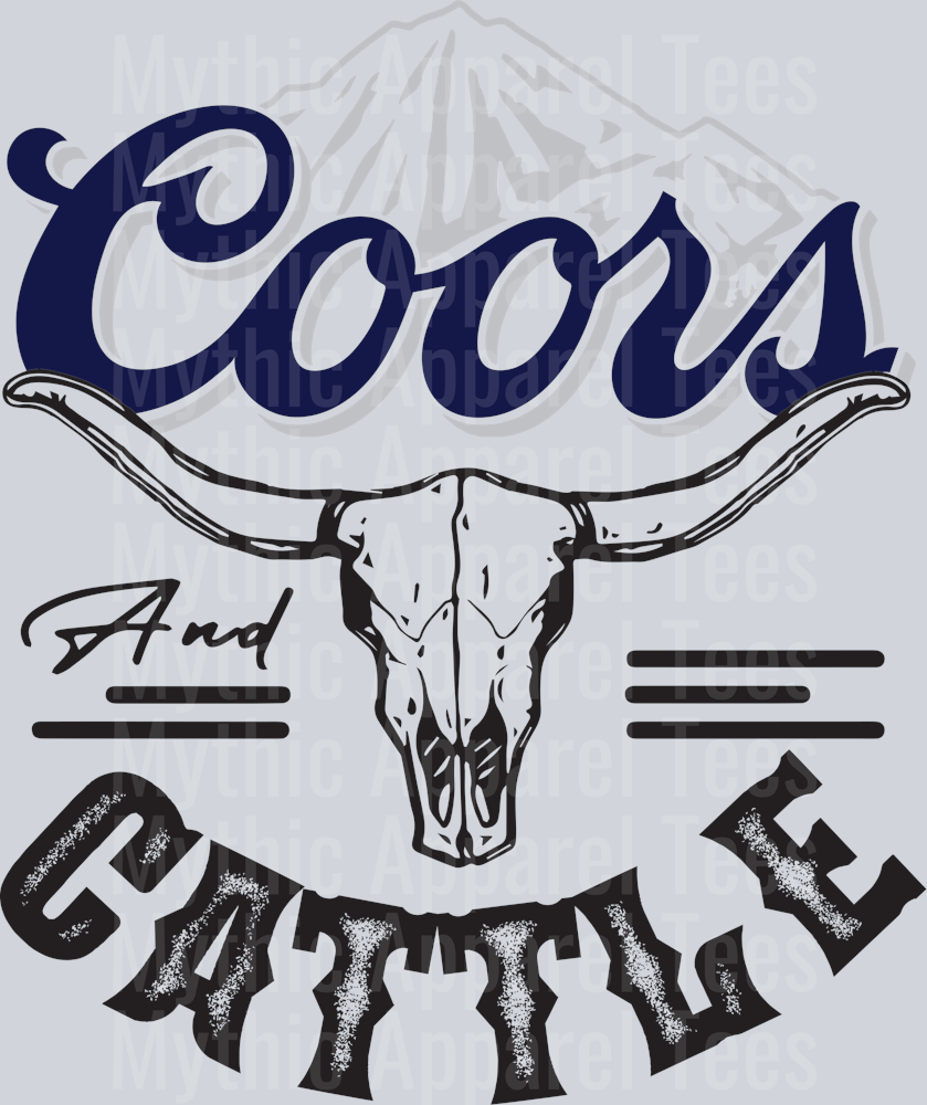 Coors and Cattle Drinking Western