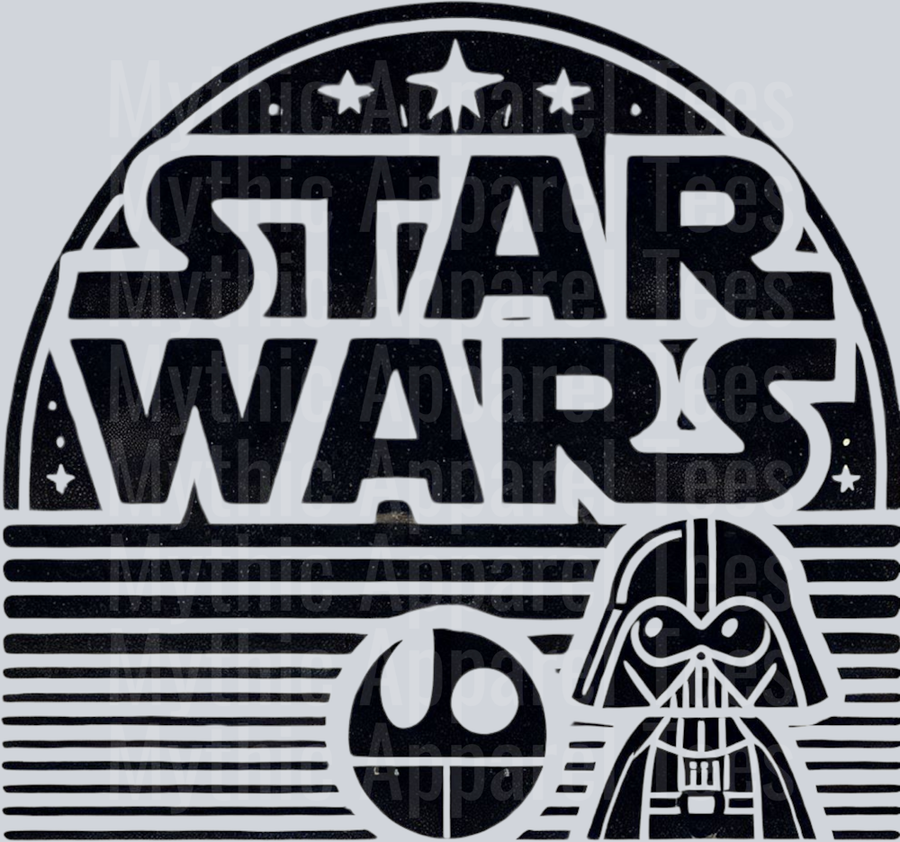 Dark Side Darth Vader Stars DTF Star Wars Transfers