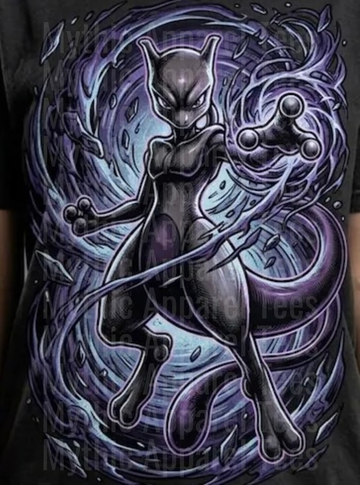 Mewtwo Dark Psychic Power Surge Illustrated Art