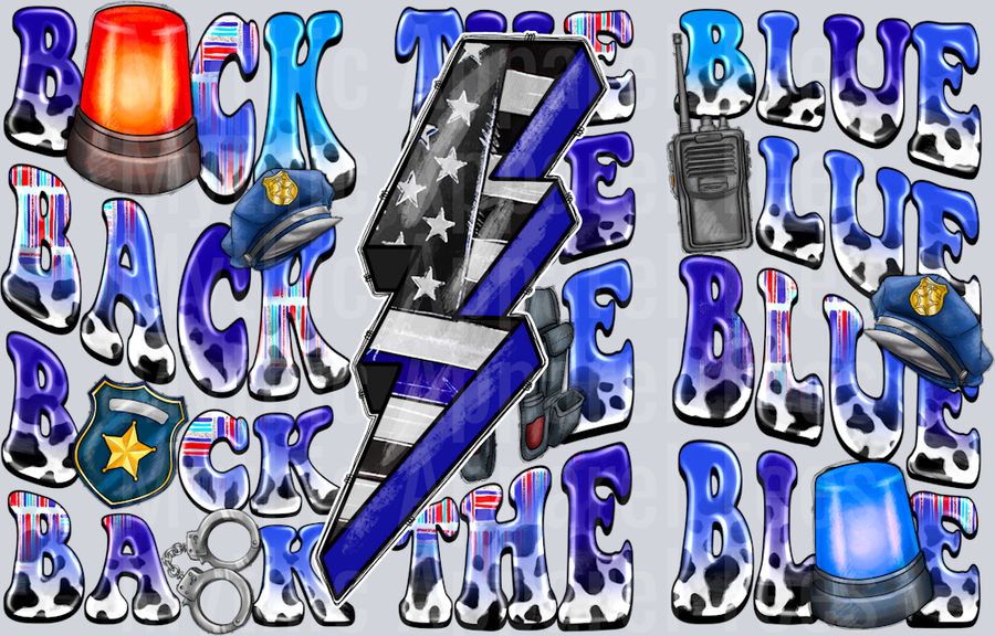 Back The Blue Blue Line Police