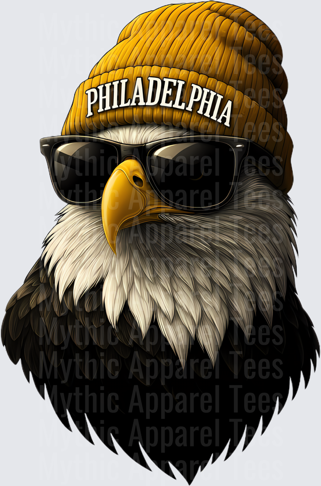 NFL Mascots Philadelphia Eagles Cool Bald Eagle Beanie Shades