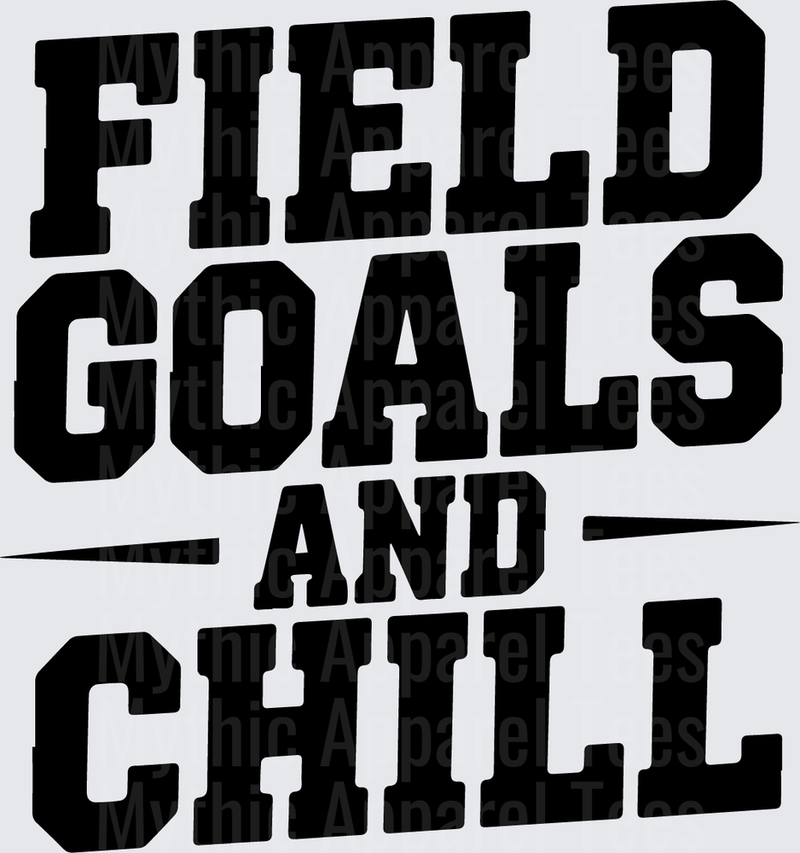 American Football Field Goals and Chill Bold Varsity Text